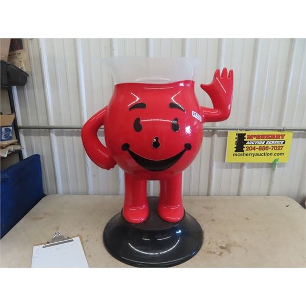 Store Koo Aid Guy Display - Heavy Plastic 35" h x 20" Roundish
