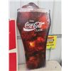 Image 2 : Plastic Coca Cola Sign 30"x 42", & Cardboard Coca Cola Glass Sign 19" x 37"