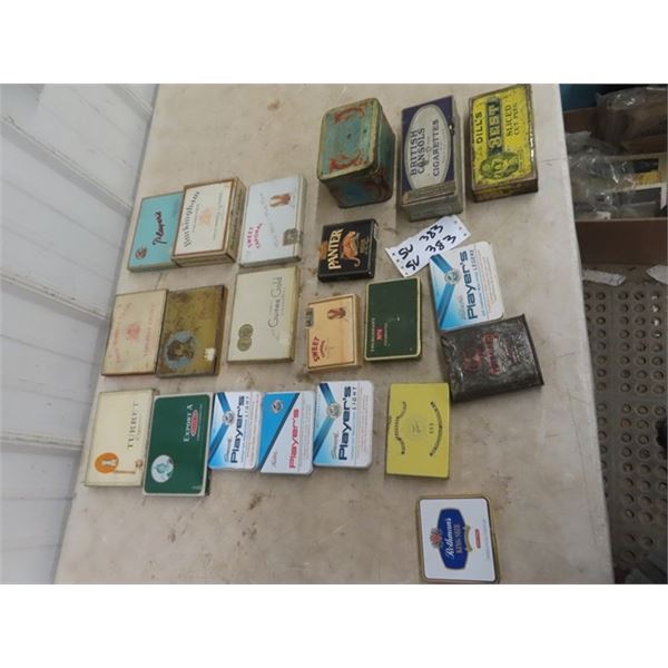Approx 21 Cigarette & Tobacco Tins, Sweet Corporal, Buckingham, British Consol, Turet Plus More!