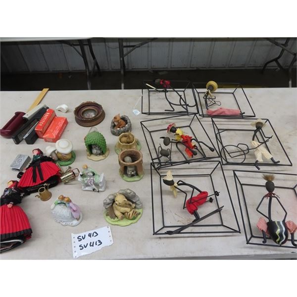 Mid Century Modern Wall Art, Woodland Surprises Figurines, Old Stationary, Dolls & More