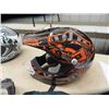 Image 2 : (SS) 2 Dirt Bike Helemts w Socks 1) Y L 1) Small - Good Condition