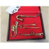 Image 1 : Mini Brass Band Set in Case- Case is 9.5" x 8"