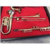 Image 2 : Mini Brass Band Set in Case- Case is 9.5" x 8"