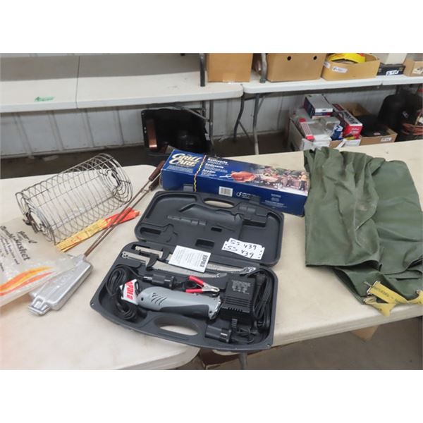 New Elec / 12 Volt Converter, Fillet Knife, BBQ Accessories