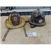 Image 1 : 2 Fireman's Helmets, Black one is Real, Yellow one is Plastic Display
