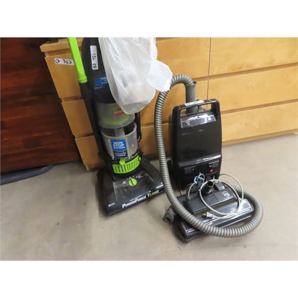 2 Vacs, 1 Bissell, 1 Hoover Powermatic & Power Force & Decanters