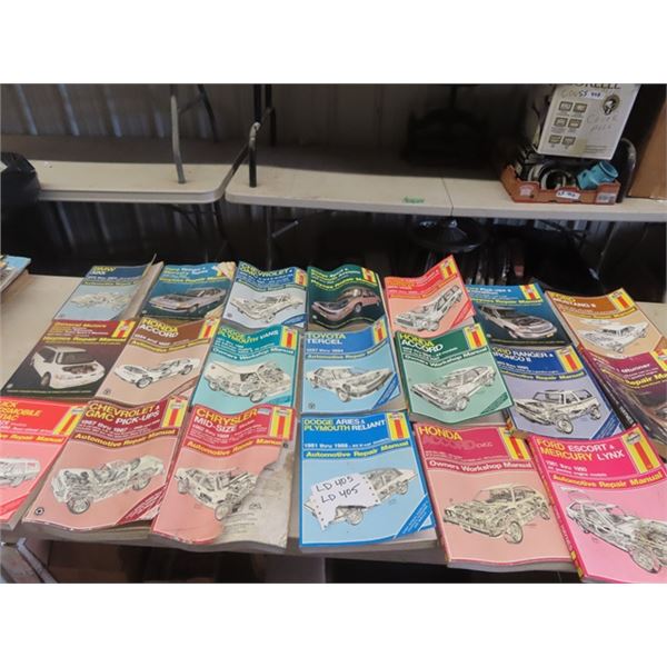 20 Haynes Car Manuals 70's & Up