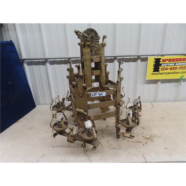 Cast LIght Fixture 30" H x 24" Rd