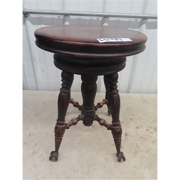 Piano Stool w Ball & Claw Feet