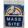 Image 2 : 2 Metal Signs 1) 1984 Mass Site 24" x 30" & !0 Church Rd - 2 Sided 6" x 24"