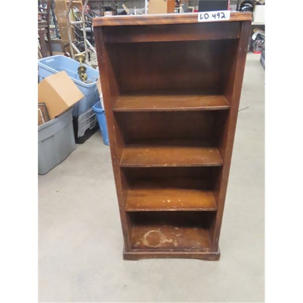 Walnut Open Book Shelf  43" x 18" x 10"