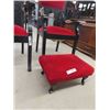 Image 3 : 2 Velvet & Wood Parlor Chairs w Ottoman