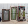 Image 3 : 3 Stained Glass Windows - 1 is 40" x 19" , 1 is 38" X 17"  & 1 is 30" x 18"