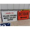 Image 3 : 5 Metal Parking Signs, Parking, Detour, Plus More - Biggest Sign is 24" x 18"