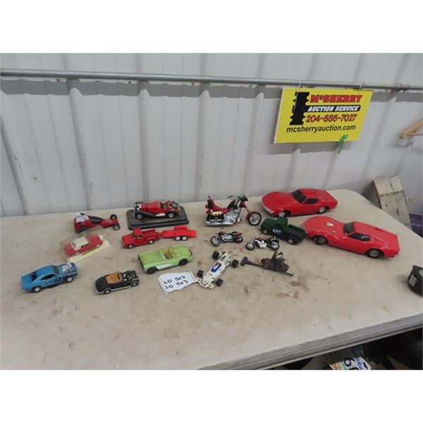 16 Various Auto Toys, Plastic, Battery Operated & Die Cast
