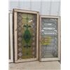 Image 2 : 4 Windows- Stained Glass 42" x 20" & 40" x 19" & 2 Leaded 20" x 40" & 19" x 42"