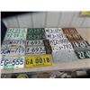 Image 1 : Approx 19 License Plates, Various 1930's & UP