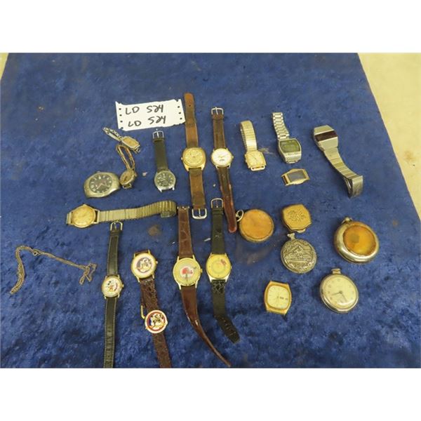 Watches, Pocket Watches, Railway, Quebec Nordiques & Mickey Mouse