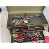 Image 3 : 2 Metal Tool Boxes, w Various Tools, Screwdrivers, Wrenches, Sockets Plus