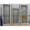 Image 1 : 4 Leaded WIndows 19" x 42" , 19" x 40" , & 2) 19" x 48"