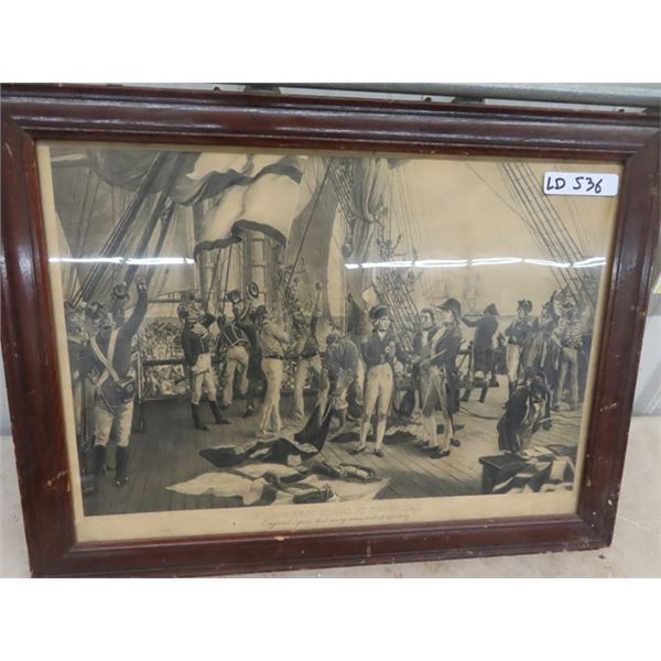 Print of Nelson Last Signal at Trafalgar 21" x 29"