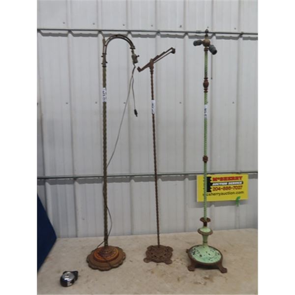 3 Metal Torche Lights - Fix Up or Repurpose