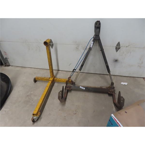 Tow Bar Hitch,  & Engine Stand- It is Missing Engine Connector