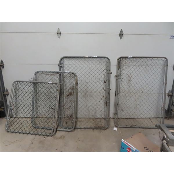 4 Chain Link Gates 2 Are 40" x 58" , 1 is 40"x40" & 1 is 36" X 46"