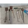 Image 1 : 8 Yard Tools - Sledge, Axe, Shovel , Rakes & Hole Digger