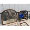 Image 3 : 2 Wooden Framed Mirrors - 1 is 26" x 28" & 1 is 24" X 28" & 2 Pictures