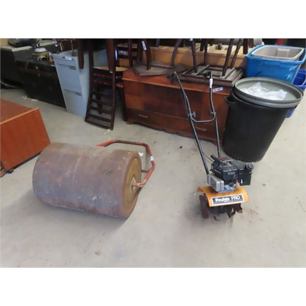 Poulan Pro Mini Tiller- Not Running/Rusty Blades & Yard Packer