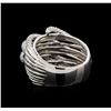 Image 3 : 14KT White Gold 0.32 ctw Diamond Ring