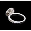 Image 3 : 1.55 ctw Diamond Halo Ring - 14KT White Gold