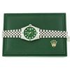 Image 4 : Rolex Mens Stainless Steel Diamond Lugs Green Diamond & Emerald Datejust Wristwa