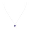 Image 1 : 1.48 ctw Tanzanite and Diamond Pendant With Chain - 14KT White Gold