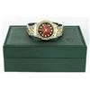 Image 7 : Rolex Mens 2 Tone Red Vignette Pyramid Diamond 36MM Oyster Perpetual Datejust Wi