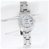Image 3 : Rolex Ladies Stainless Steel Quickset Mother Of Pearl Full Diamond Datejust Wris