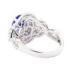 Image 3 : 2.87 ctw Tanzanite And Diamond Ring - 18KT White Gold