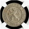 Image 1 : BELGIUM: Leopold II, 1865-1909, 10 centimes, 1895. NGC MS64