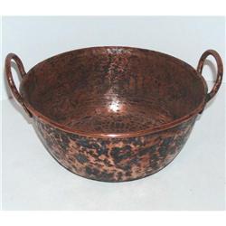 Antique Hammered Copper Fire Cooking Pan #2187805