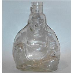 Figural Buddha Glass Bottle Circa 1920s #2187814