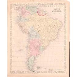 Antique Map South America Guiana De Silver 1860#2187839