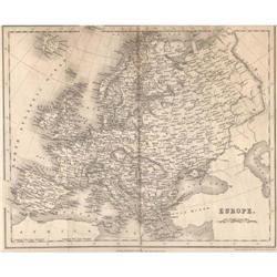 Antique Map Europe Dower 1840 #2187840