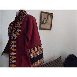 UZBEK HANDMADE EMBROIDERY CHAPAN ROBE #2187883