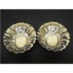 2 MATCHING FANCY OVAL STERLING CONDIMENT DISHES#2187910