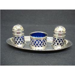 4 Piece Silver Plate Condiment Set #2187911