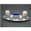 Image 1 : 4 Piece Silver Plate Condiment Set #2187911