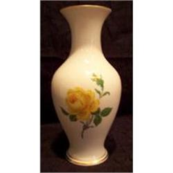 Meissen Porcelain Yellow Rose Vase #2187994