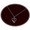 Image 1 : 10k White Gold & Diamonds Open Heart Pendant #2188007