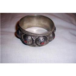 Vintage Art Deco Mid East Silver Bracelet #2188011